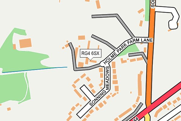 RG4 6SX map - OS OpenMap – Local (Ordnance Survey)