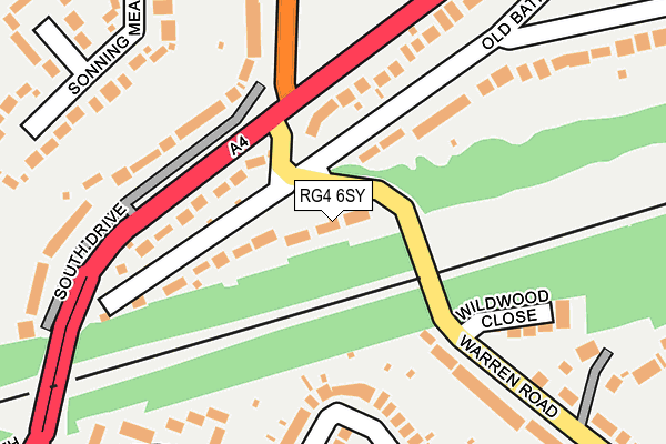 RG4 6SY map - OS OpenMap – Local (Ordnance Survey)