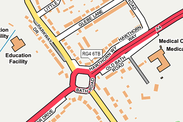 RG4 6TB map - OS OpenMap – Local (Ordnance Survey)