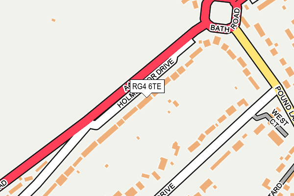 RG4 6TE map - OS OpenMap – Local (Ordnance Survey)