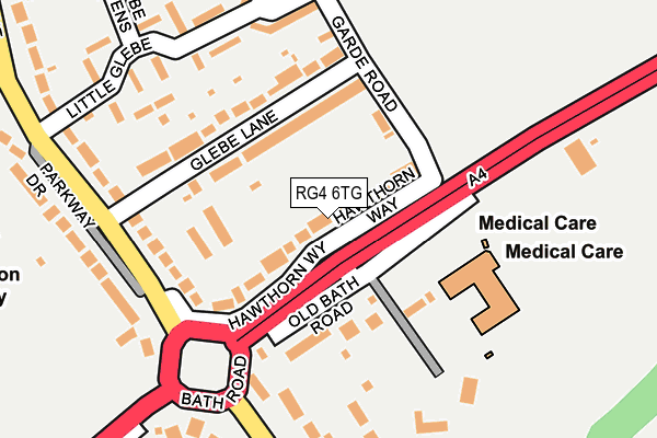 RG4 6TG map - OS OpenMap – Local (Ordnance Survey)