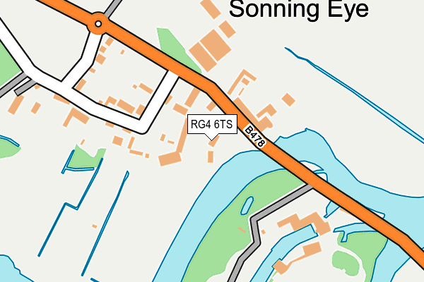 RG4 6TS map - OS OpenMap – Local (Ordnance Survey)