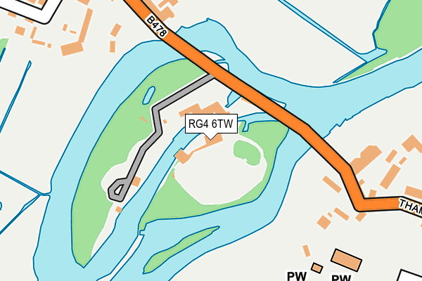 RG4 6TW map - OS OpenMap – Local (Ordnance Survey)