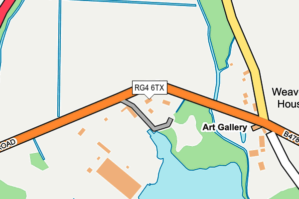 RG4 6TX map - OS OpenMap – Local (Ordnance Survey)