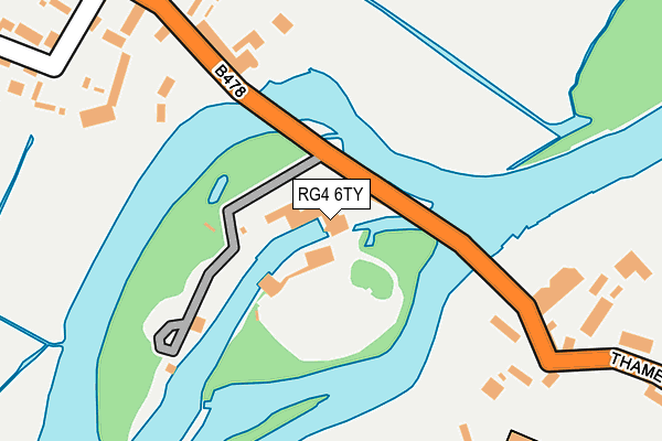 RG4 6TY map - OS OpenMap – Local (Ordnance Survey)