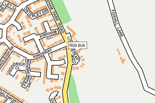 RG4 6UA map - OS OpenMap – Local (Ordnance Survey)