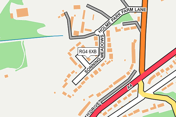 RG4 6XB map - OS OpenMap – Local (Ordnance Survey)