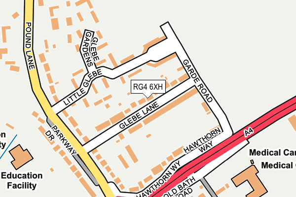 RG4 6XH map - OS OpenMap – Local (Ordnance Survey)