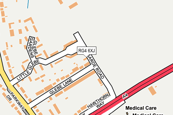 RG4 6XJ map - OS OpenMap – Local (Ordnance Survey)