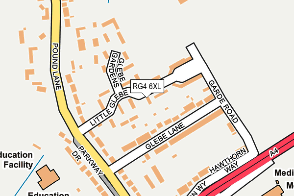 RG4 6XL map - OS OpenMap – Local (Ordnance Survey)