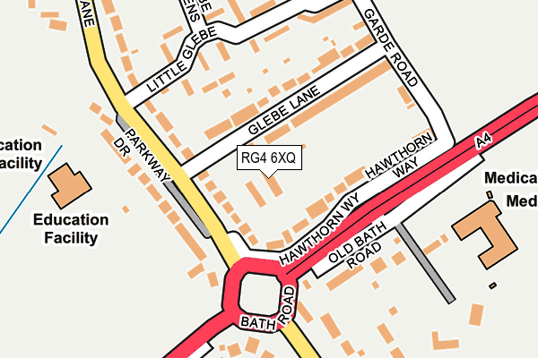 RG4 6XQ map - OS OpenMap – Local (Ordnance Survey)