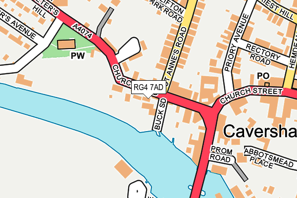RG4 7AD map - OS OpenMap – Local (Ordnance Survey)