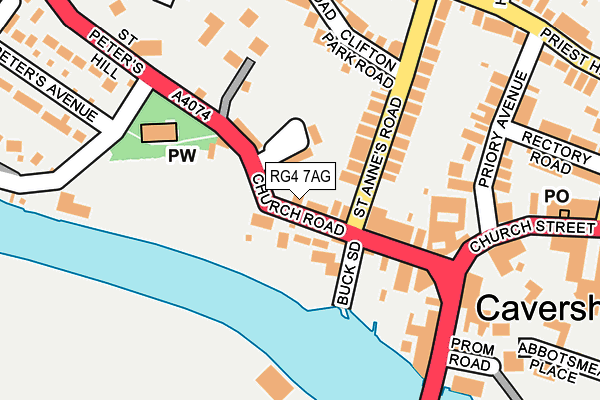 RG4 7AG map - OS OpenMap – Local (Ordnance Survey)