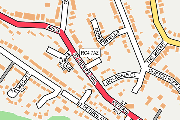 RG4 7AZ map - OS OpenMap – Local (Ordnance Survey)