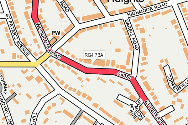 Map of WOODCOTE HEIGHTS RESIDENTS ASSOCIATION LIMITED at local scale