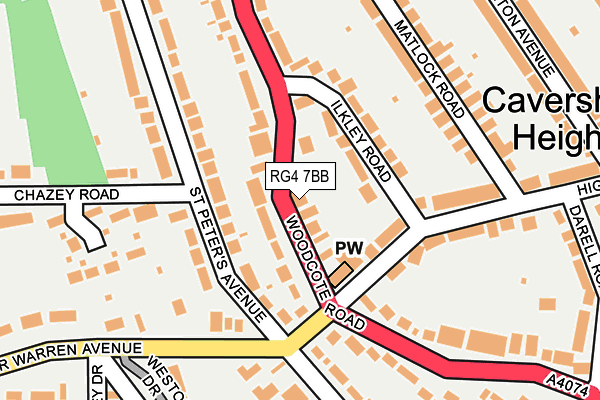 RG4 7BB map - OS OpenMap – Local (Ordnance Survey)