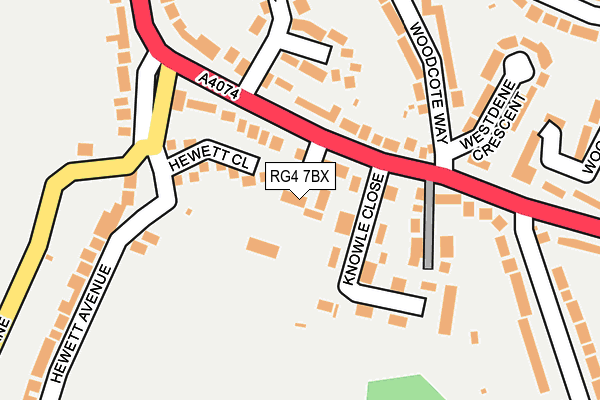 RG4 7BX map - OS OpenMap – Local (Ordnance Survey)