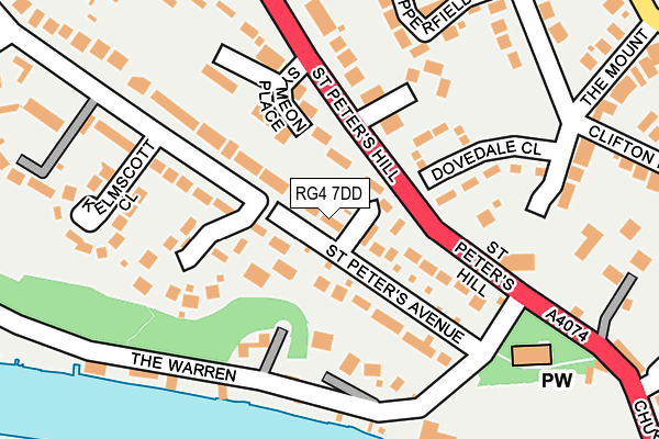 RG4 7DD map - OS OpenMap – Local (Ordnance Survey)