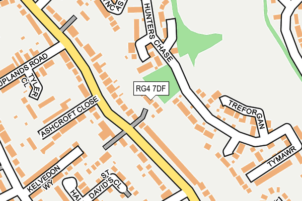 RG4 7DF map - OS OpenMap – Local (Ordnance Survey)