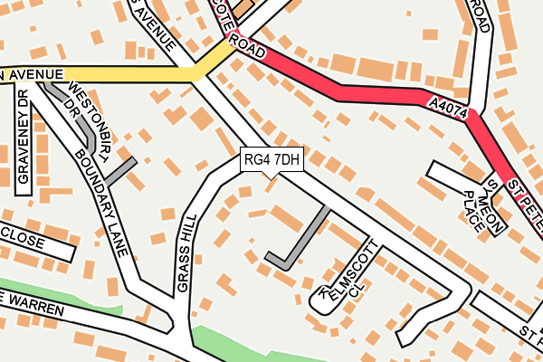 RG4 7DH map - OS OpenMap – Local (Ordnance Survey)