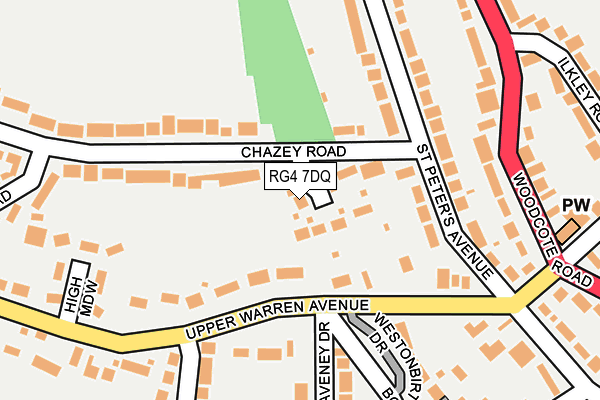 RG4 7DQ map - OS OpenMap – Local (Ordnance Survey)