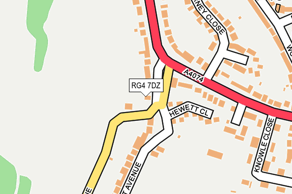 RG4 7DZ map - OS OpenMap – Local (Ordnance Survey)