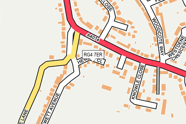 RG4 7ER map - OS OpenMap – Local (Ordnance Survey)