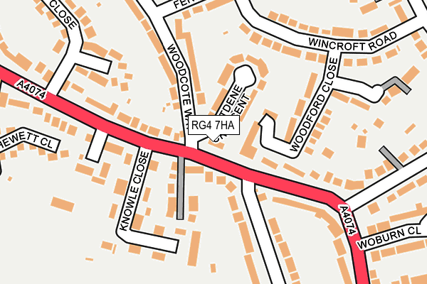 RG4 7HA map - OS OpenMap – Local (Ordnance Survey)