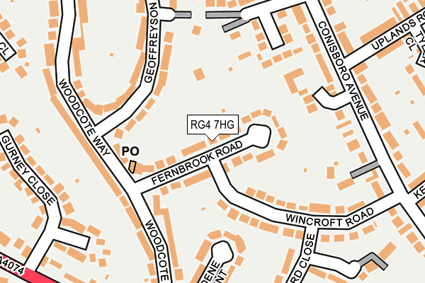 RG4 7HG map - OS OpenMap – Local (Ordnance Survey)