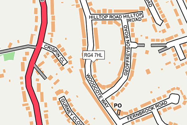 RG4 7HL map - OS OpenMap – Local (Ordnance Survey)
