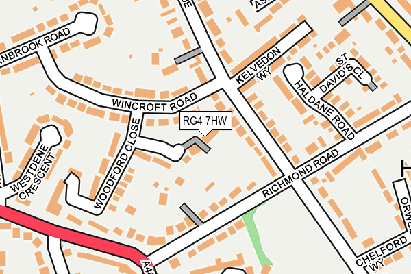 RG4 7HW map - OS OpenMap – Local (Ordnance Survey)