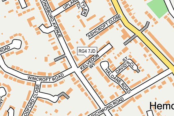RG4 7JD map - OS OpenMap – Local (Ordnance Survey)
