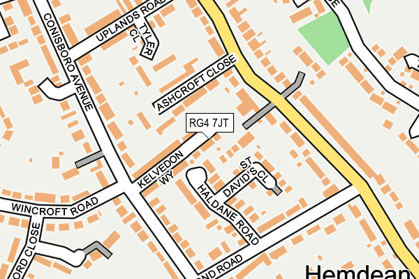 RG4 7JT map - OS OpenMap – Local (Ordnance Survey)