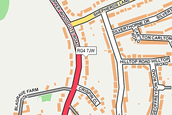 RG4 7JW map - OS OpenMap – Local (Ordnance Survey)