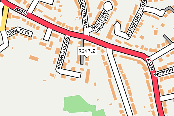 RG4 7JZ map - OS OpenMap – Local (Ordnance Survey)