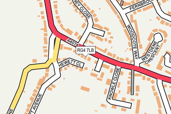 RG4 7LB map - OS OpenMap – Local (Ordnance Survey)