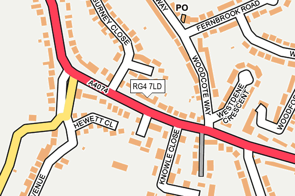 RG4 7LD map - OS OpenMap – Local (Ordnance Survey)
