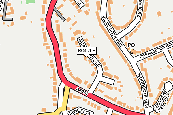 RG4 7LE map - OS OpenMap – Local (Ordnance Survey)