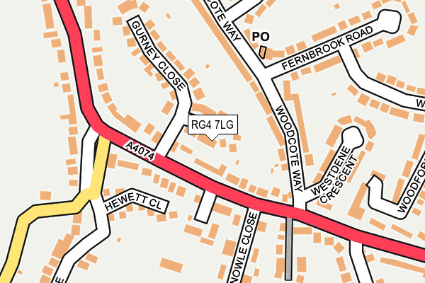 RG4 7LG map - OS OpenMap – Local (Ordnance Survey)