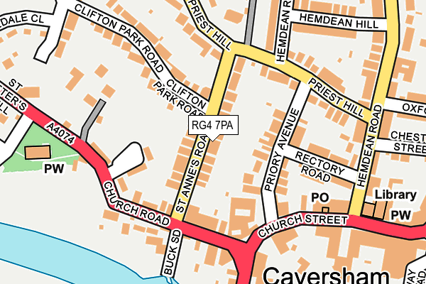 RG4 7PA map - OS OpenMap – Local (Ordnance Survey)