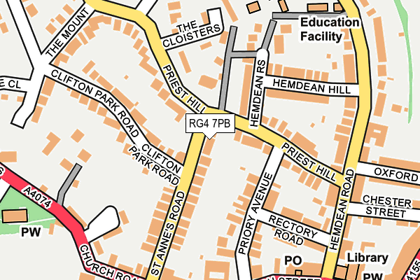 RG4 7PB map - OS OpenMap – Local (Ordnance Survey)