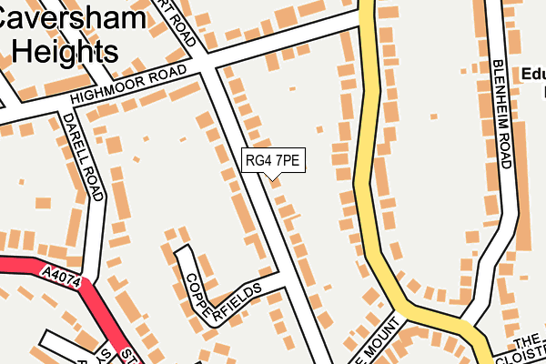 RG4 7PE map - OS OpenMap – Local (Ordnance Survey)