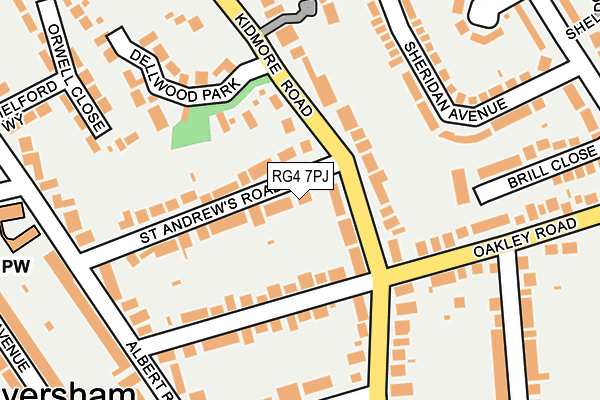 RG4 7PJ map - OS OpenMap – Local (Ordnance Survey)