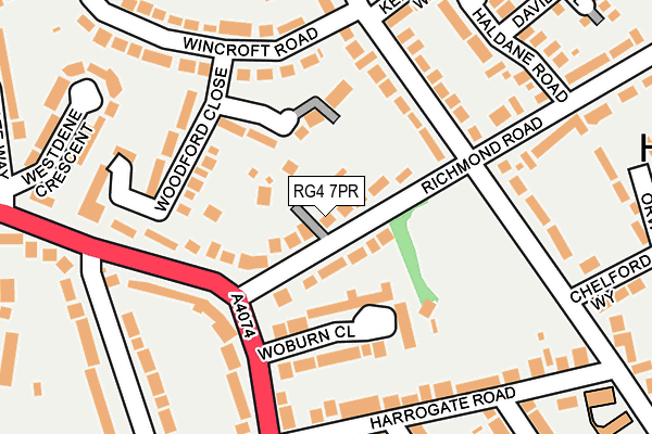 RG4 7PR map - OS OpenMap – Local (Ordnance Survey)