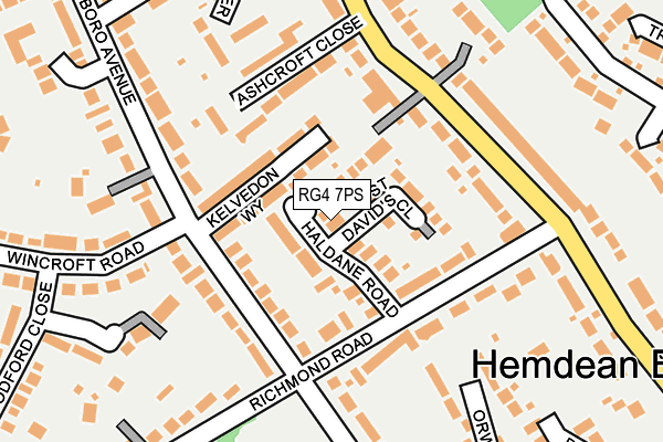 RG4 7PS map - OS OpenMap – Local (Ordnance Survey)