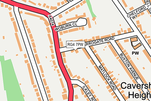 RG4 7PW map - OS OpenMap – Local (Ordnance Survey)