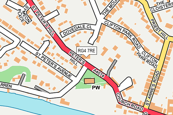 RG4 7RE map - OS OpenMap – Local (Ordnance Survey)