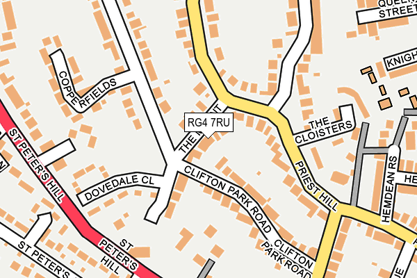 RG4 7RU map - OS OpenMap – Local (Ordnance Survey)