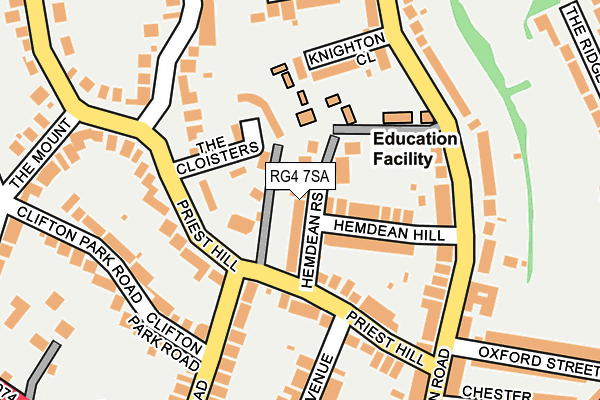 RG4 7SA map - OS OpenMap – Local (Ordnance Survey)