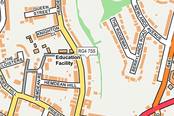 RG4 7SS map - OS OpenMap – Local (Ordnance Survey)
